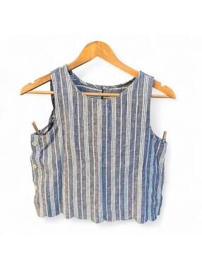 Women's Blue and Multi Crop-top